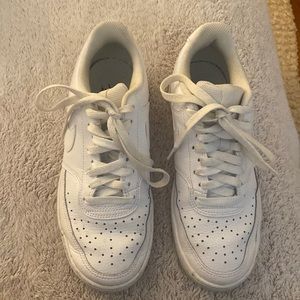 Womens Nike Airforces, low tops, SZ 8. Used, good condition.